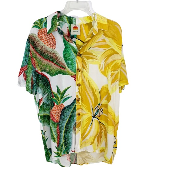 Anthropologie FARM RIO Azalea Forest Boy Shirt Tropical S - Picture 3 of 10